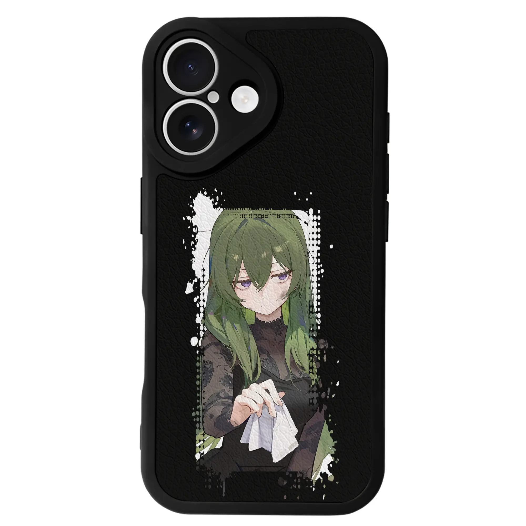 葬送のフリーレン（Frieren） グッズ,ユーベル（Übel） - IPhone 16シリーズ対応 ・ シリコンスマホケース ・ レザー調 ・ 高精度フィット ・ 耐衝撃 ・ ワイヤレス充電対応 ・ 精密カット